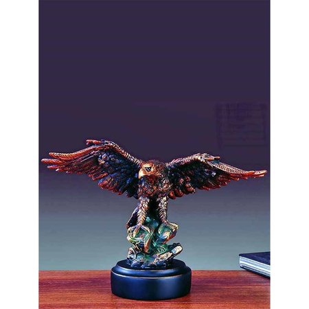 MARIAN IMPORTS Marian Imports F11106 8 x 11.5 in.Treasure of Nature Howling Bronze Eagle Statue 11106